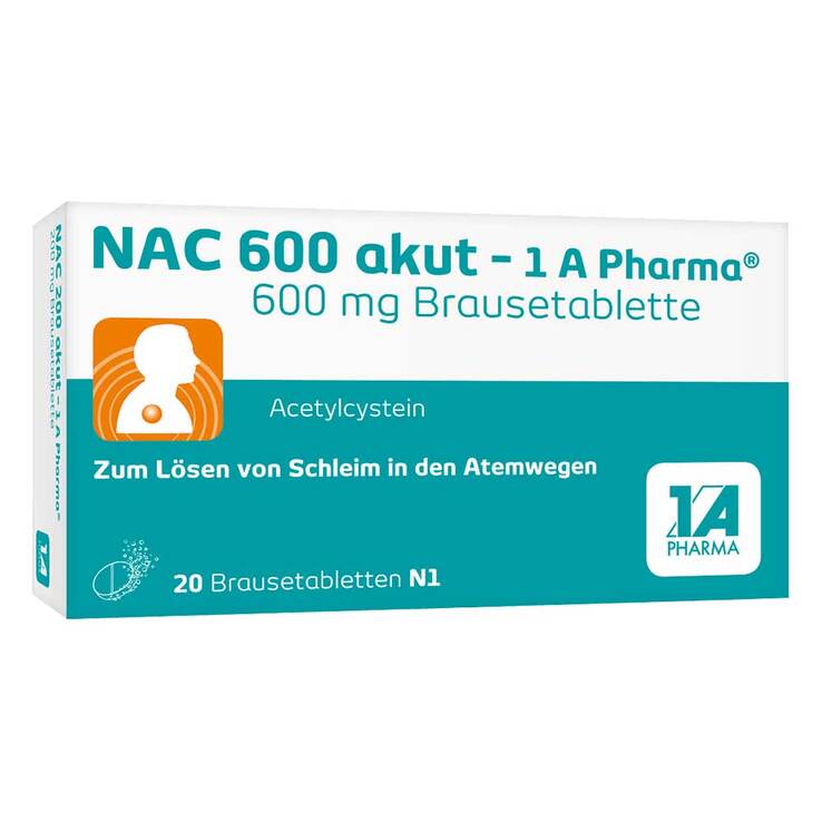 Medicines from Germany Nac 600 akut 1A Pharma effervescent tablets