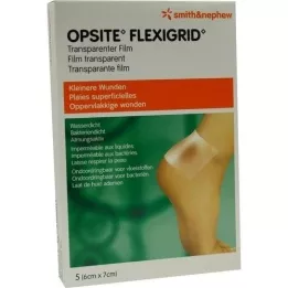 OPSITE Flexigrid Trans. Wound Verb.6x7 cm sterile, 5 pcs