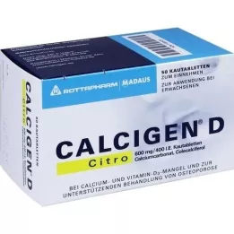 CALCIGEN D Citro 600 mg/400 I.E. chewing tablets, 50 pcs