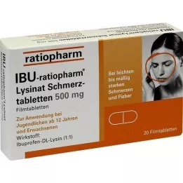 IBU-RATIOPHARM Lysinat pain -fold. 500 mg, 20 pcs