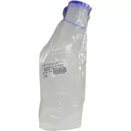 URINFLASCHE man plastic 1 l with cap milky, 1 pcs
