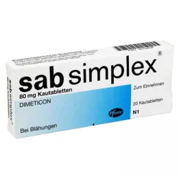 SAB simplex chewable tablets, 20 pcs