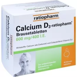 CALCIUM D3-ratiopharm effervescent tablets, 40 pcs