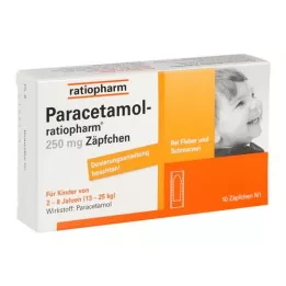 PARACETAMOL-ratiopharm 250 mg suppositories, 10 pcs
