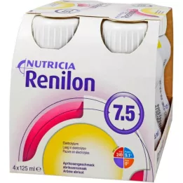 RENILON 7.5 Apricose taste liquid, 4x125 ml