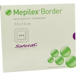 MEPILEX Border foam association 7.5x7.5 cm, 10 pcs