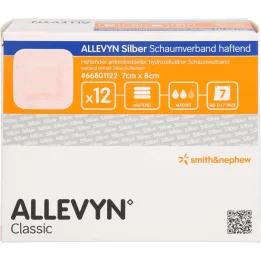 ALLEVYN Silver foam. 7x8 cm adhesive, 12 pcs