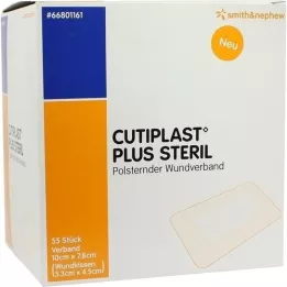 CUTIPLAST Plus sterile 7.8x10 cm bandage, 55 pcs