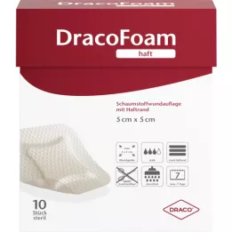 DRACOFOAM Pick -up foam wound base. 5x5 cm, 10 pcs