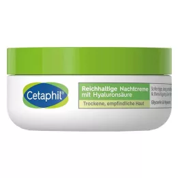CETAPHIL Rich Night Cream with Hyaluronic Acid, 48 g