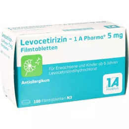 LEVOCETIRIZIN-1A Pharma 5 mg film -coated tablets, 100 pcs