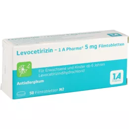 LEVOCETIRIZIN-1A Pharma 5 mg film -coated tablets, 50 pcs