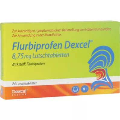 FLURBIPROFEN Dexcel 8.75 mg lollipops, 24 pcs