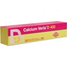 CALCIUM VERLA D 400 effervescent tablets, 20 pcs