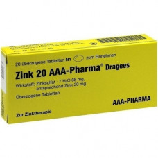 ZINK 20 AAA-Pharma Dragees, 20 pcs