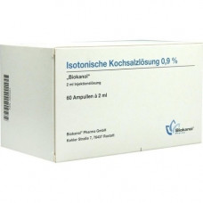 ISOTONISCHE Saline solution 0.9% Biokanol ampoules, 60x2 ml
