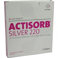 ACTISORB 220 Silver 10.5x10.5 cm compress sterile, 10 pcs