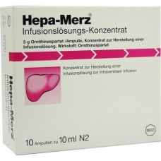 HEPA MERZ Infusionkonz.Amampullen, 10x10 ml
