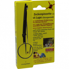 ZECKENPINZETTE Surge steel with a magnifying glass, 1 pcs