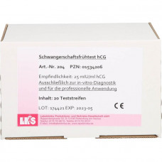 SCHWANGERSCHAFTS-FRÜHTEST HCG test strip urine, 20 pcs