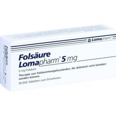 FOLSÄURE LOMAPHARM 5 mg tablets, 50 pcs