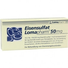 EISENSULFAT Lomapharm 50 mg film -coated tablets, 20 pcs