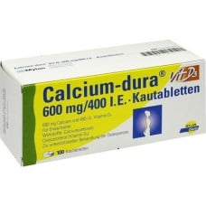 CALCIUM DURA Vit D3 600 mg/400 I.E. chewing tablets, 100 pcs