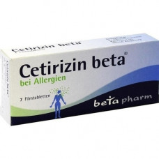 CETIRIZIN beta film -coated tablets, 7 pcs