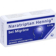 NARATRIPTAN Hennig at Migraine 2.5 mg film -table,pcs