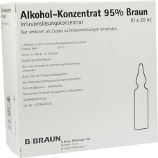 ALKOHOL 95% infusion solution concentrate, 10x20 ml