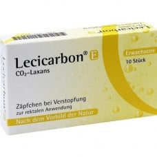 LECICARBON E CO2 Laxans Adult Suppositories, 10 pcs