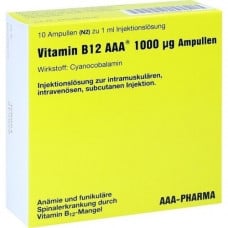 VITAMIN B12 AAA 1000 μg ampoules, 10x1 ml
