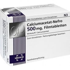 CALCIUMACETAT NEFRO 500 mg film -coated tablets, 200 pcs