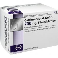 CALCIUMACETAT NEFRO 700 mg film -coated tablets, 200 pcs