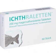 ICHTHRALETTEN 200 mg gastric -resistant tablets, 60 pcs