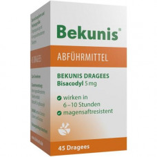 BEKUNIS Dragees bisacodyl 5 mg gastric saftres.tabl., 45 pcs