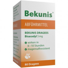 BEKUNIS Dragees bisacodyl 5 mg gastric saftres.taftr., 80 pcs