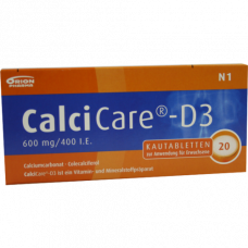 CALCICARE D3 chewing tablets, 20 pcs