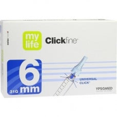 MYLIFE Clickfine Pen needles 6 mm 31 g, 100 pcs