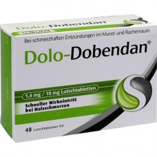 DOLO-DOBENDAN 1,4 mg/10 mg lollipops, 48 pcs