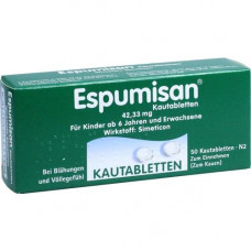 ESPUMISAN chewing tablets, 50 pcs