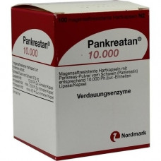 PANKREATAN 10,000 gastric -resistant hard capsules, 100 pcs