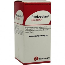 PANKREATAN 25,000 gastric -resistant hard capsules, 100 pcs