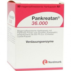 PANKREATAN 36,000 gastric -resistant hard capsules, 50 pcs