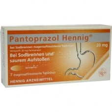 PANTOPRAZOL Hennig B.SOD burning 20 mg Msr.tafl., 7 pcs