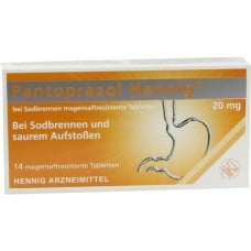PANTOPRAZOL Hennig B.SOD burning 20 mg Msr.tafl., 14 pcs