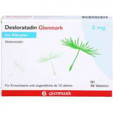 DESLORATADIN Glenmark 5 mg tablets, 20 pcs