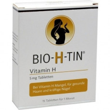 BIO-H-TIN Vitamin H 5 mg for 1 month tablets, 15 pcs