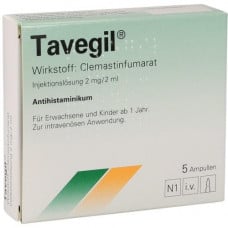 TAVEGIL Injection solution 2 mg/2 ml of ampoules, 5x2 ml