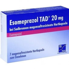 ESOMEPRAZOL TAD 20 mg for heartburn msr.hartskaps., 7 pcs